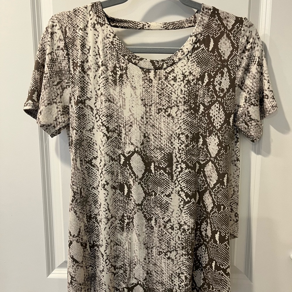 Open Back Top Snakeskin size S